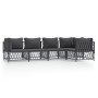 5-piece garden furniture set with anthracite steel cushions by vidaXL, Garden sets - Ref: Foro24-3186873, Price: 416,48 €, Di...