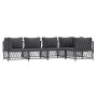 5-piece garden furniture set with anthracite steel cushions by vidaXL, Garden sets - Ref: Foro24-3186873, Price: 416,48 €, Di...