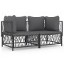 Garden furniture set 2 pieces and anthracite gray steel cushions by vidaXL, Garden sets - Ref: Foro24-3186813, Price: 173,76 ...