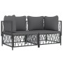 Garden furniture set 2 pieces and anthracite gray steel cushions by vidaXL, Garden sets - Ref: Foro24-3186813, Price: 173,76 ...