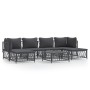 7-piece garden furniture set with anthracite steel cushions by vidaXL, Garden sets - Ref: Foro24-3186903, Price: 502,82 €, Di...