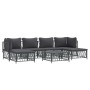 7-piece garden furniture set with anthracite steel cushions by vidaXL, Garden sets - Ref: Foro24-3186903, Price: 502,82 €, Di...