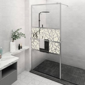 Shower screen with ESG glass shelf chromed aluminum 115x195cm by vidaXL, Shower walls and screens - Ref: Foro24-3185506, Pric...