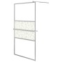 Shower screen with ESG glass shelf chromed aluminum 115x195cm by vidaXL, Shower walls and screens - Ref: Foro24-3185506, Pric...