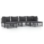 6-piece garden furniture set, steel with anthracite cushions by vidaXL, Garden sets - Ref: Foro24-3186901, Price: 440,69 €, D...