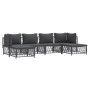 6-piece garden furniture set, steel with anthracite cushions by vidaXL, Garden sets - Ref: Foro24-3186901, Price: 440,69 €, D...