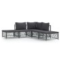 5-piece garden furniture set with anthracite steel cushions by vidaXL, Garden sets - Ref: Foro24-3186883, Price: 356,20 €, Di...