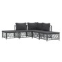 5-piece garden furniture set with anthracite steel cushions by vidaXL, Garden sets - Ref: Foro24-3186883, Price: 356,20 €, Di...