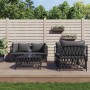 5-teiliges Gartenmöbel-Set und anthrazitgraue Stahlkissen von vidaXL, Gartensets - Ref: Foro24-3186825, Preis: 407,76 €, Raba...