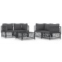 5-piece garden furniture set with anthracite grey steel cushions by vidaXL, Garden sets - Ref: Foro24-3186825, Price: 407,76 ...