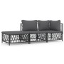 Garden furniture set 3 pieces and anthracite gray steel cushions by vidaXL, Garden sets - Ref: Foro24-3186847, Price: 222,26 ...