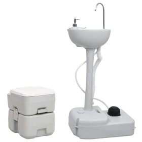 Juego de inodoro con lavabo portátil para camping de vidaXL, Camping y senderismo - Ref: Foro24-3186665, Precio: 226,44 €, De...