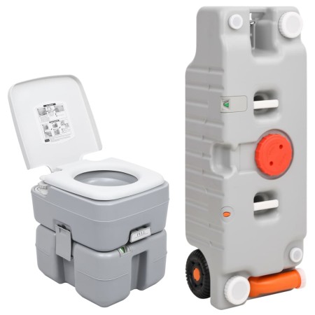 Portable Camping Toilet and Water Tank Set by vidaXL, Camping and hiking - Ref: Foro24-3186660, Price: 320,15 €, Discount: %