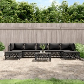 8-piece garden furniture set with anthracite steel cushions by vidaXL, Garden sets - Ref: Foro24-3186907, Price: 584,09 €, Di...