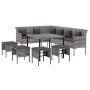 Set de comedor de jardín 6 pzas y cojines ratán sintético gris de vidaXL, Conjuntos de jardín - Ref: Foro24-3186651, Precio: ...