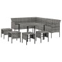 Set de comedor de jardín 6 pzas y cojines ratán sintético gris de vidaXL, Conjuntos de jardín - Ref: Foro24-3186651, Precio: ...