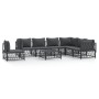 8-piece garden furniture set with anthracite steel cushions by vidaXL, Garden sets - Ref: Foro24-3186891, Price: 647,87 €, Di...