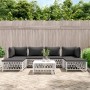 7-piece garden furniture set with cushions white steel by vidaXL, Garden sets - Ref: Foro24-3186902, Price: 473,69 €, Discoun...