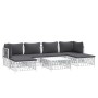 7-piece garden furniture set with cushions white steel by vidaXL, Garden sets - Ref: Foro24-3186902, Price: 473,68 €, Discoun...