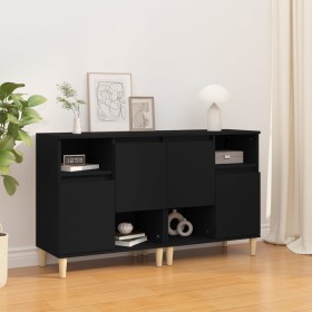 Aparadores 2 uds madera contrachapada negro 60x35x70 cm de vidaXL, Aparadores - Ref: Foro24-3185720, Precio: 163,45 €, Descue...