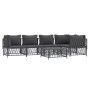 6-piece garden furniture set with anthracite steel cushions by vidaXL, Garden sets - Ref: Foro24-3186875, Price: 486,06 €, Di...