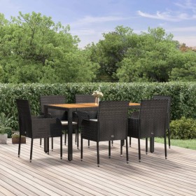 7-piece garden dining set and black synthetic rattan cushions by vidaXL, Garden sets - Ref: Foro24-3185014, Price: 464,99 €, ...