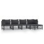 5-piece garden furniture set with anthracite grey steel cushions by vidaXL, Garden sets - Ref: Foro24-3186865, Price: 389,92 ...