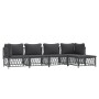 5-piece garden furniture set with anthracite grey steel cushions by vidaXL, Garden sets - Ref: Foro24-3186865, Price: 389,92 ...