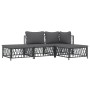 Garden furniture set 4 pieces and anthracite gray steel cushions by vidaXL, Garden sets - Ref: Foro24-3186849, Price: 273,57 ...