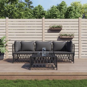 4-piece garden furniture set with anthracite grey steel cushions by vidaXL, Garden sets - Ref: Foro24-3186819, Price: 312,99 ...