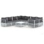 9-piece garden furniture set with cushions white steel by vidaXL, Garden sets - Ref: Foro24-3186932, Price: 678,28 €, Discoun...