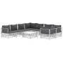 9-piece garden furniture set with cushions white steel by vidaXL, Garden sets - Ref: Foro24-3186932, Price: 678,28 €, Discoun...