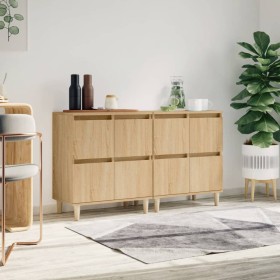 Sideboards 2 pcs Sonoma oak plywood 60x35x70 cm by vidaXL, Sideboards - Ref: Foro24-3185754, Price: 142,07 €, Discount: %