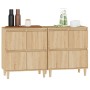 Sideboards 2 pcs Sonoma oak plywood 60x35x70 cm by vidaXL, Sideboards - Ref: Foro24-3185754, Price: 165,67 €, Discount: %