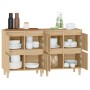 Sideboards 2 pcs Sonoma oak plywood 60x35x70 cm by vidaXL, Sideboards - Ref: Foro24-3185754, Price: 165,67 €, Discount: %