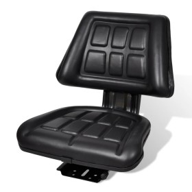 Asiento de tractor con respaldo negro de vidaXL, Accesorios y piezas para tractores - Ref: Foro24-210156, Precio: 83,99 €, De...