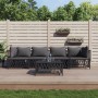 Garden furniture set 5 pieces and anthracite gray steel cushions by vidaXL, Garden sets - Ref: Foro24-3186823, Price: 400,53 ...