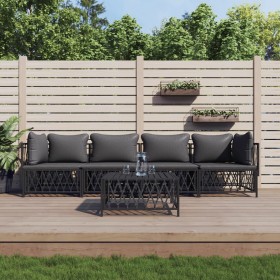 Gartenmöbel-Set 5-teilig und anthrazitgraue Stahlkissen von vidaXL, Gartensets - Ref: Foro24-3186823, Preis: 393,99 €, Rabatt: %