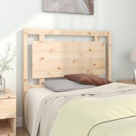 Solid pine wood bed headboard 105.5x4x100 cm by vidaXL, Headboards and footboards - Ref: Foro24-833129, Price: 50,31 €, Disco...