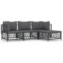 Garden furniture set 4 pieces and anthracite gray steel cushions by vidaXL, Garden sets - Ref: Foro24-3186861, Price: 305,98 ...