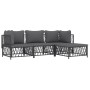 Garden furniture set 4 pieces and anthracite gray steel cushions by vidaXL, Garden sets - Ref: Foro24-3186861, Price: 305,98 ...