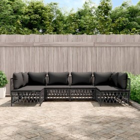 6-teiliges Gartenmöbel-Set mit anthrazitfarbenen Stahlkissen von vidaXL, Gartensets - Ref: Foro24-3186909, Preis: 496,78 €, R...