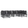 6-piece garden furniture set with anthracite steel cushions by vidaXL, Garden sets - Ref: Foro24-3186909, Price: 496,78 €, Di...