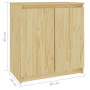 Armario auxiliar de madera maciza de pino 60x36x65 cm de vidaXL, Aparadores - Ref: Foro24-833097, Precio: 73,07 €, Descuento: %