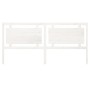 Solid white pine wood bed headboard 205.5x4x100 cm by vidaXL, Headboards and footboards - Ref: Foro24-833144, Price: 94,83 €,...