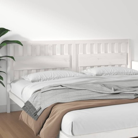 Solid white pine wood bed headboard 205.5x4x100 cm by vidaXL, Headboards and footboards - Ref: Foro24-833184, Price: 98,09 €,...