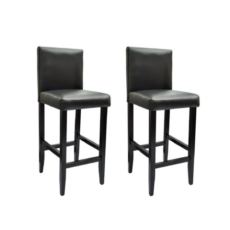 Kitchen stools 2 units black synthetic leather by vidaXL, Kitchen stools - Ref: Foro24-240071, Price: 186,79 €, Discount: %