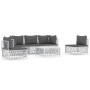 6-piece garden furniture set and white steel cushions by vidaXL, Garden sets - Ref: Foro24-3186840, Price: 437,26 €, Discount: %