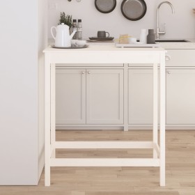 High bar table solid white pine wood 100x50x110 cm by vidaXL, Kitchen and dining tables - Ref: Foro24-833266, Price: 79,99 €,...