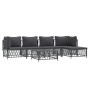 6-piece garden furniture set with anthracite grey steel cushions by vidaXL, Garden sets - Ref: Foro24-3186867, Price: 452,66 ...